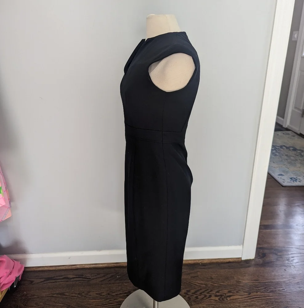 Women's Reiss Bianca Dress Black 10 Sleeveless Sheath Dress Black Work Office - Picture 5 of 11